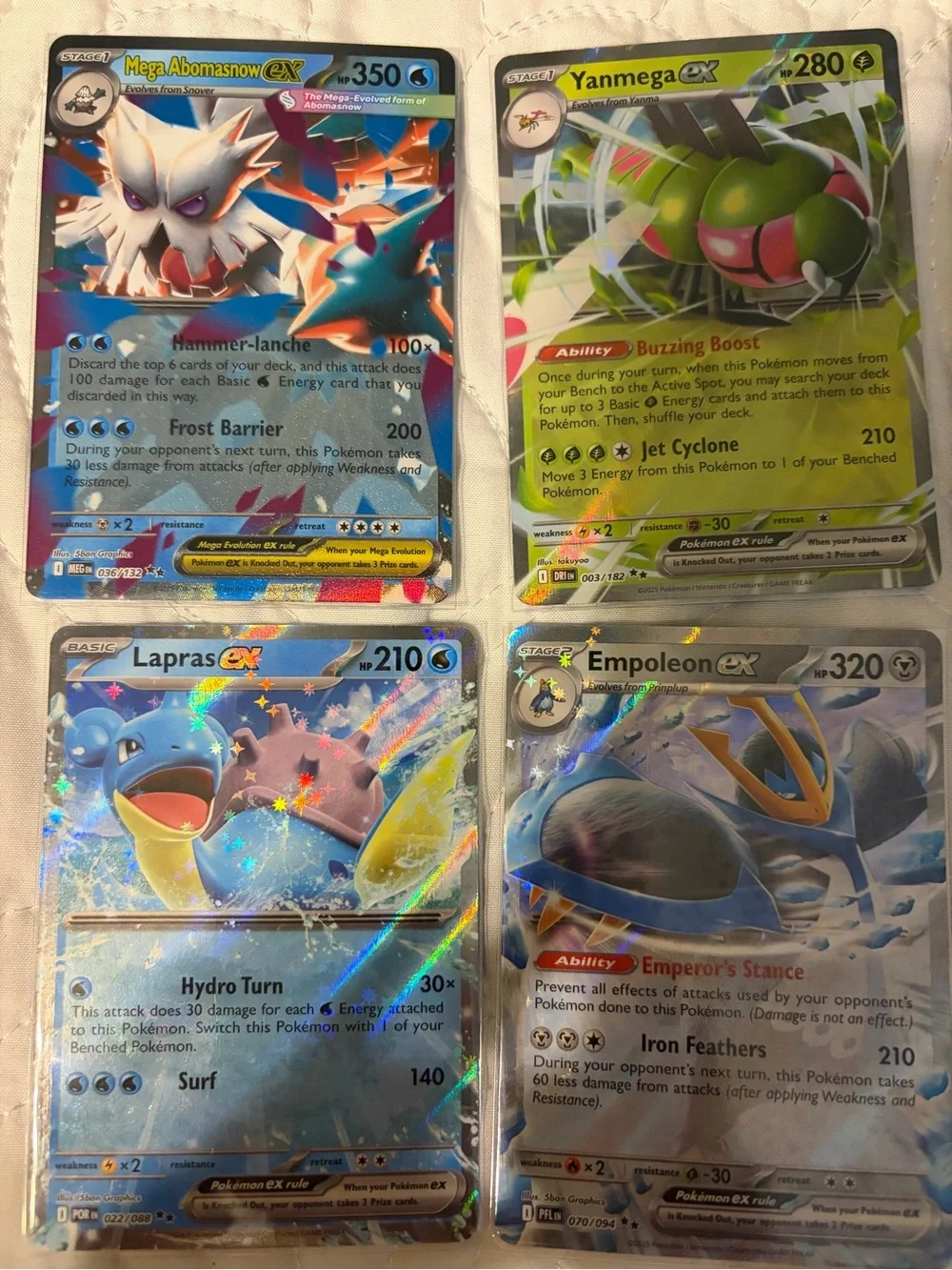 Pokemon TCG Holographic EX Trading Card Collection - Set Of Six Authentic Cards.